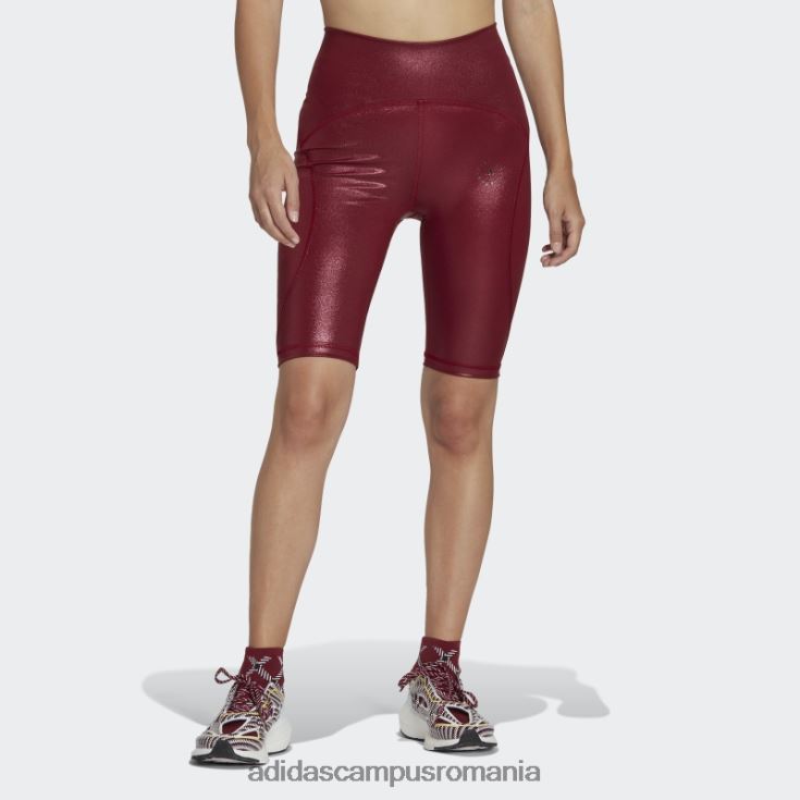 adidas campus romania de stella mccartney colanți strălucitori pentru ciclism visiniu unisex Burgundia J266N223636
