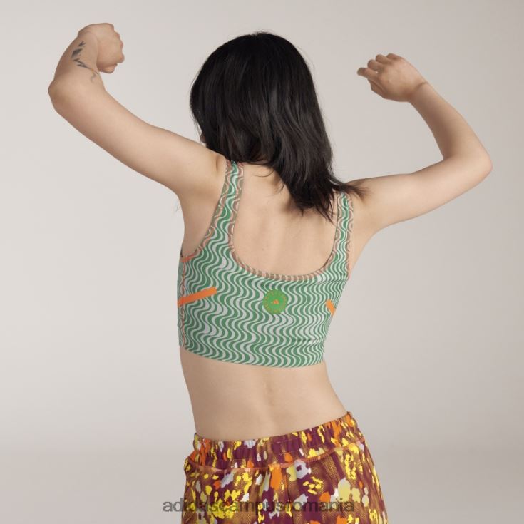 adidas campus romania de stella mccartney crop top cu imprimeu truepurpose verde fierbinte unisex verde/onix J266N22227