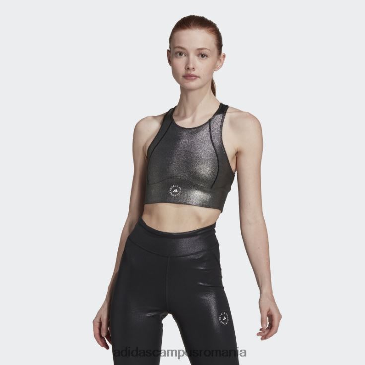 adidas campus romania de stella mccartney dresaj strălucitor crop top fashion negru unisex alb negru J266N22462