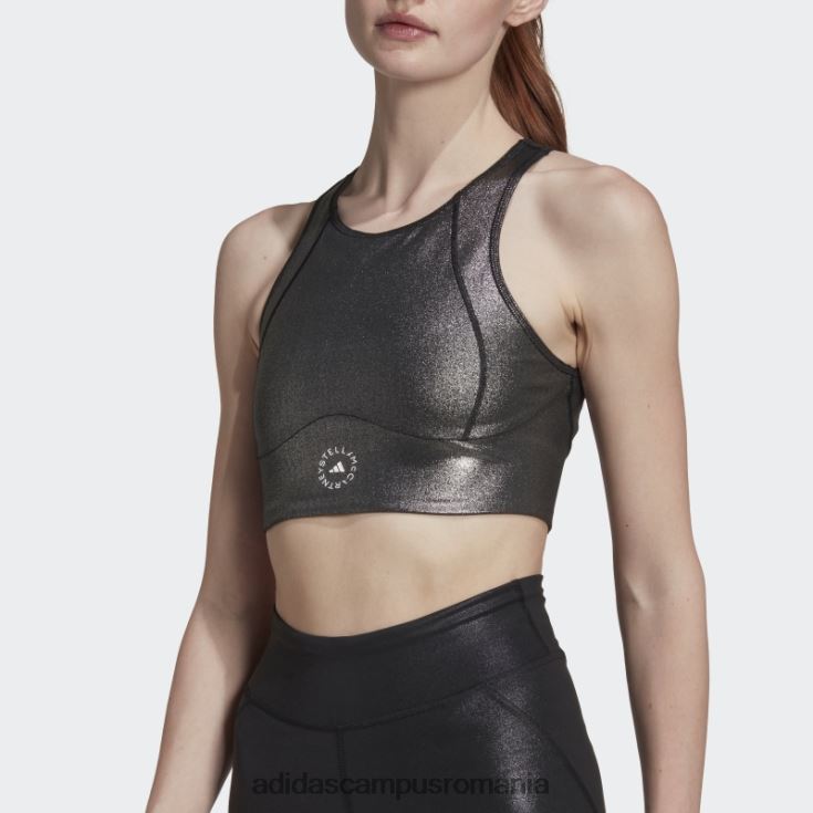 adidas campus romania de stella mccartney dresaj strălucitor crop top fashion negru unisex alb negru J266N22462