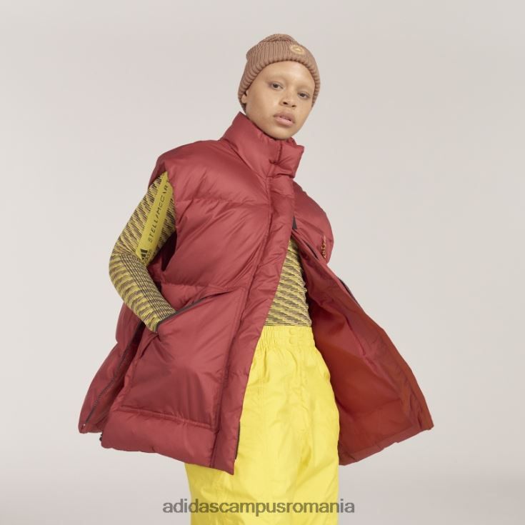 adidas campus romania de stella mccartney gilet de iarnă căptușit la modă visiniu unisex Burgundia J266N222738