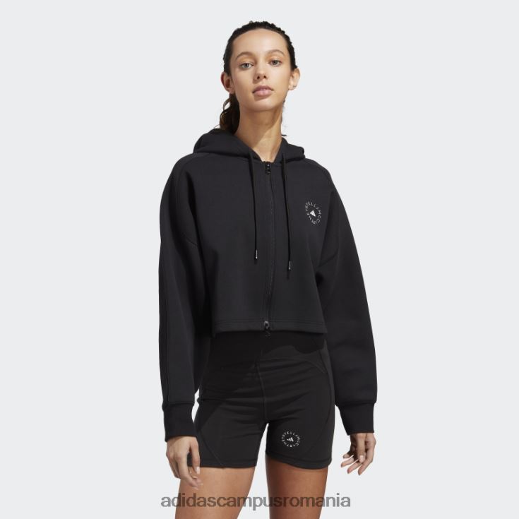 adidas campus romania de stella mccartney hanorac decupat fashion negru unisex alb negru J266N216620