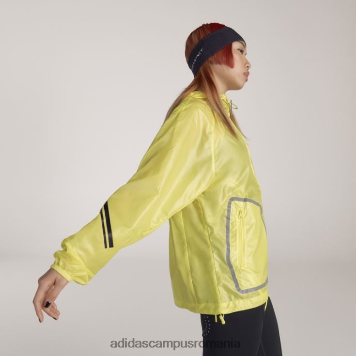 adidas campus romania de stella mccartney jachetă de alergare truepace galben șoc unisex galben șoc J266N224100