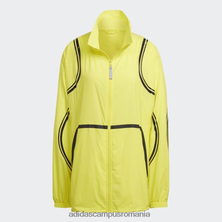 adidas campus romania de stella mccartney jachetă de antrenament împletită truepace- plus mărime galben șoc cald unisex galben șoc J266N223323
