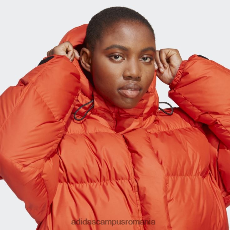 adidas campus romania de stella mccartney jachetă de iarnă căptușită de lungime mijlocie burnt cayenne fashion unisex cayenne ars J266N213716