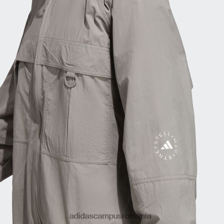 adidas campus romania de stella mccartney jachetă de sport solidă țesute truecasuals, gri porumbel unisex gri porumbel J266N210307