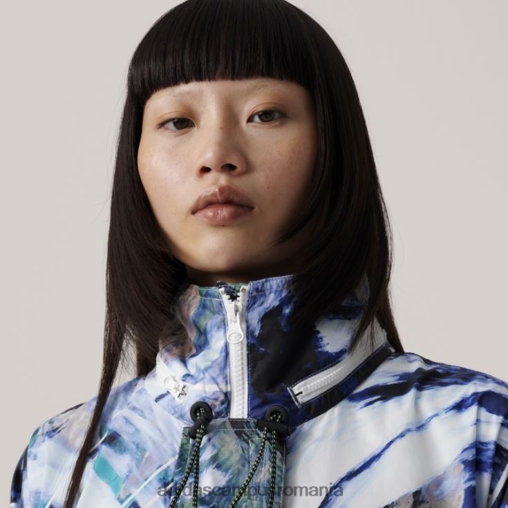 adidas campus romania de stella mccartney jachetă truenature ambalabilă imprimată alb fierbinte unisex alb/multicolor/gri porumbel J266N217069