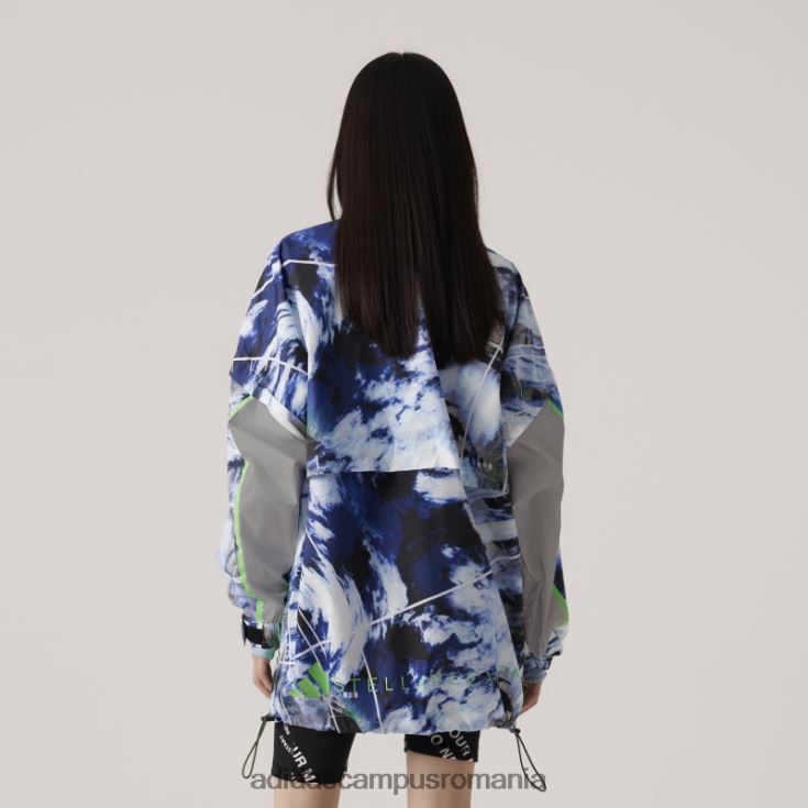 adidas campus romania de stella mccartney jachetă truenature ambalabilă imprimată alb fierbinte unisex alb/multicolor/gri porumbel J266N217069