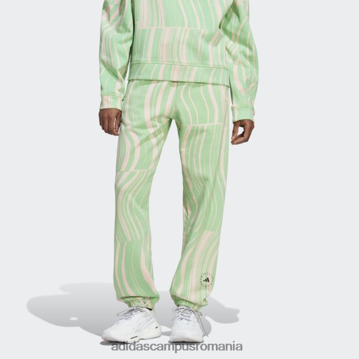 adidas campus romania de stella mccartney pantaloni de jogging truecasuals verzi unisex verde/roz fard de obraz J266N217039