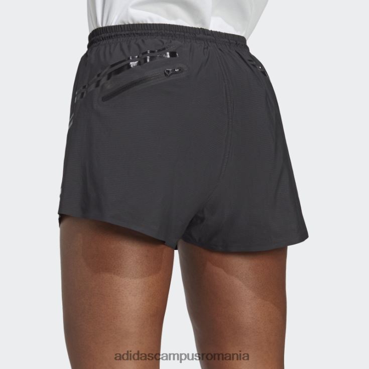 adidas campus romania de stella mccartney pantaloni scurți de alergare truepace negri fierbinți unisex negru J266N22455
