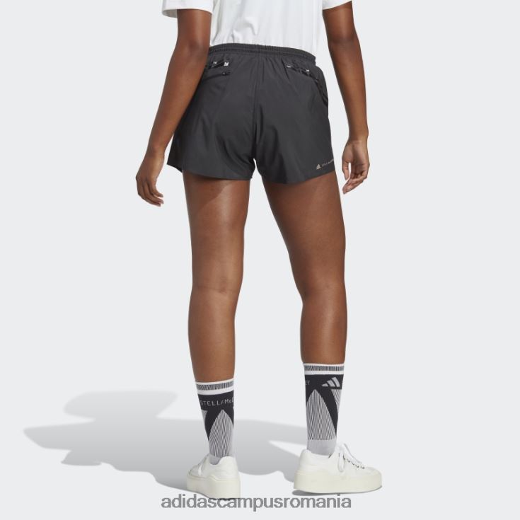 adidas campus romania de stella mccartney pantaloni scurți de alergare truepace negri fierbinți unisex negru J266N22455