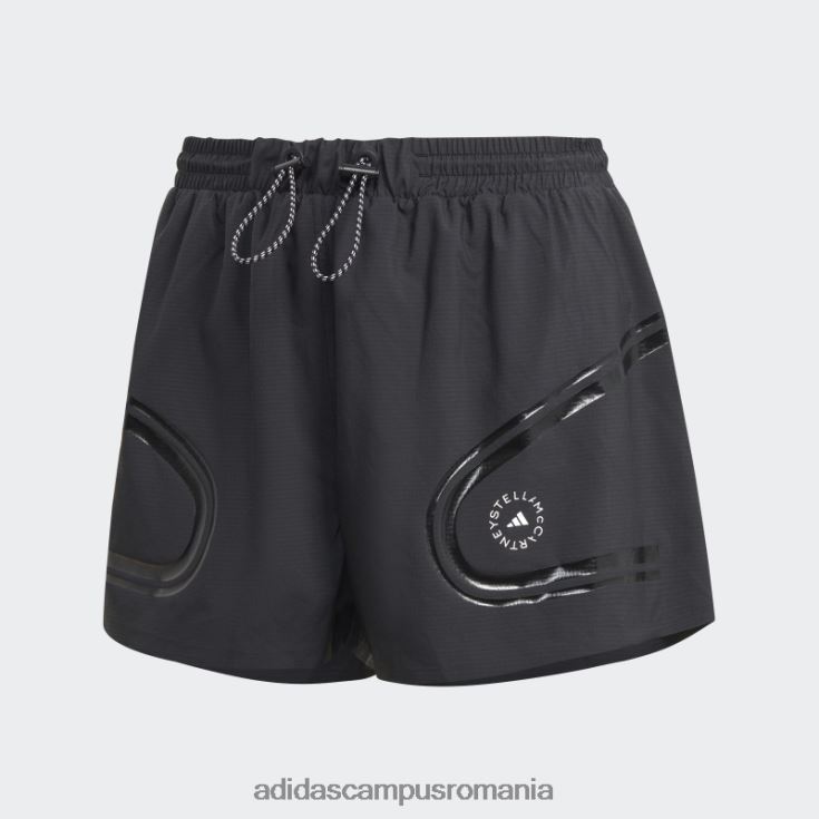 adidas campus romania de stella mccartney pantaloni scurți de alergare truepace negri fierbinți unisex negru J266N22455