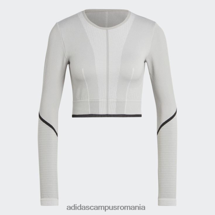 adidas campus romania de stella mccartney top cu mânecă lungă truestrength mgh solid gri fierbinte unisex mgh solid gri/alb/negru J266N210189