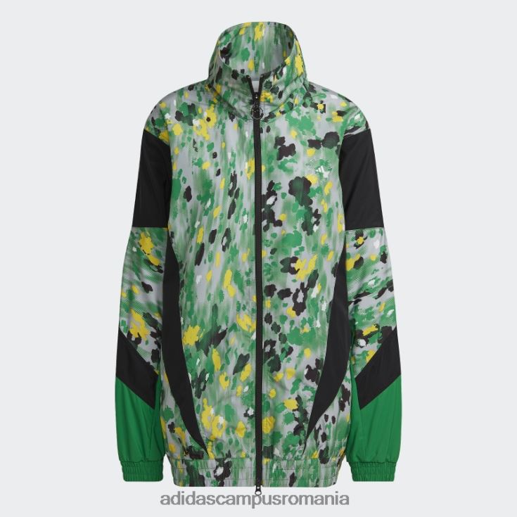 adidas campus romania de stella mccartney top țesut imprimat hot onix unisex onix/verde J266N222744
