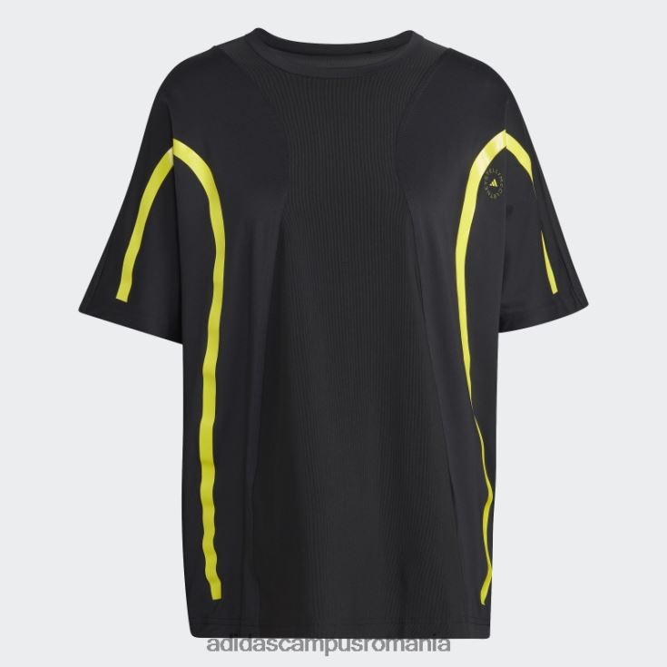 adidas campus romania de stella mccartney truepace running loose tee negru unisex negru/galben șoc J266N22456