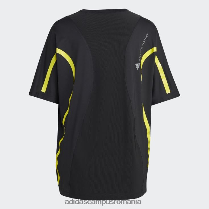 adidas campus romania de stella mccartney truepace running loose tee negru unisex negru/galben șoc J266N22456