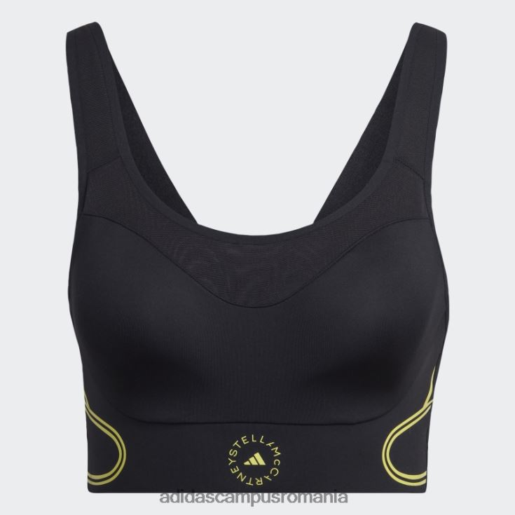 adidas campus romania de stella mccartney truepace sutien sport fierbinte de susținere ridicată negru unisex negru/galben șoc J266N22463