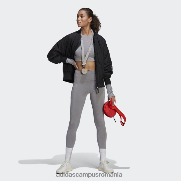 adidas campus romania de stella mccartney truestrength trunchiat cu mânecă lungă hot light onix unisex onix lumina J266N22533