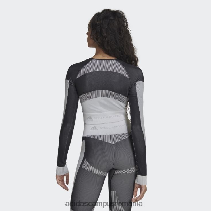 adidas campus romania de stella mccartney truestrength yoga crop top fashion negru unisex negru/alb/onix J266N22216