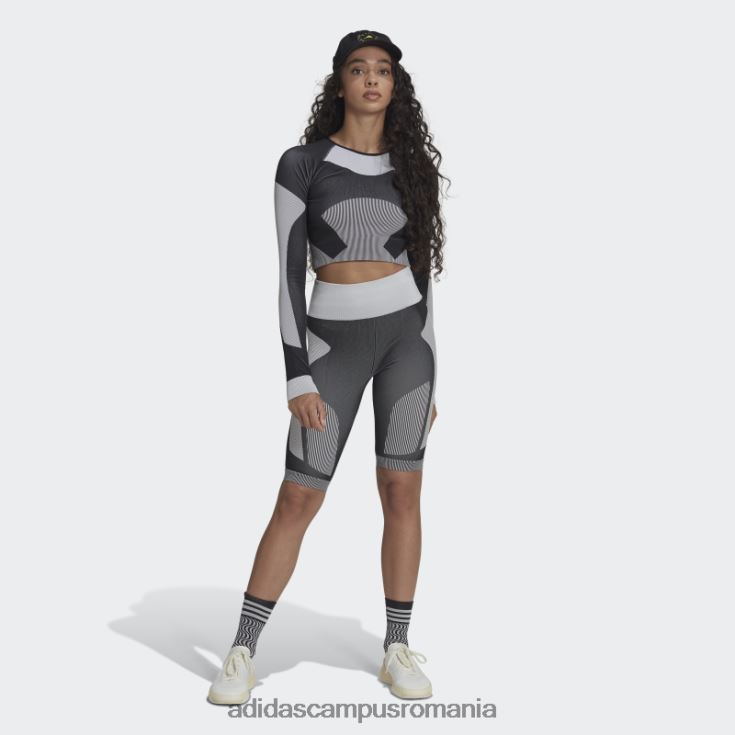 adidas campus romania de stella mccartney truestrength yoga crop top fashion negru unisex negru/alb/onix J266N22216