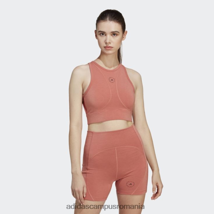 adidas campus romania de stella mccartney truestrength yoga crop top pământ unisex pământ/negru J266N217285