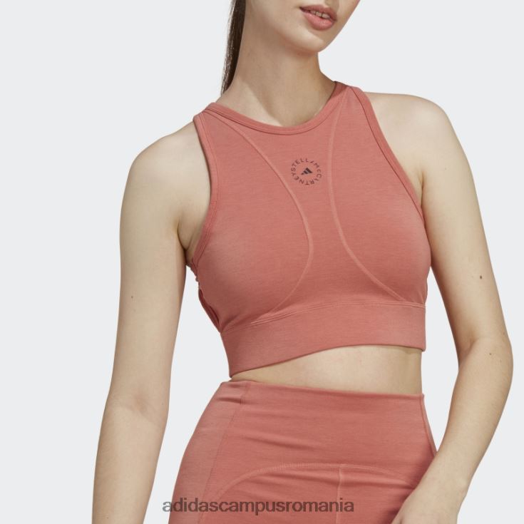adidas campus romania de stella mccartney truestrength yoga crop top pământ unisex pământ/negru J266N217285