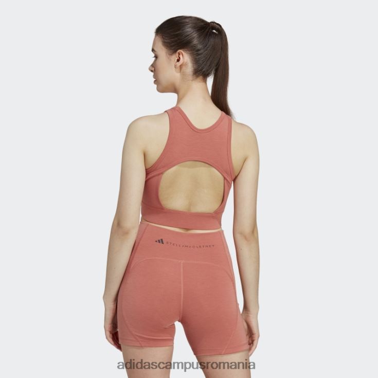 adidas campus romania de stella mccartney truestrength yoga crop top pământ unisex pământ/negru J266N217285