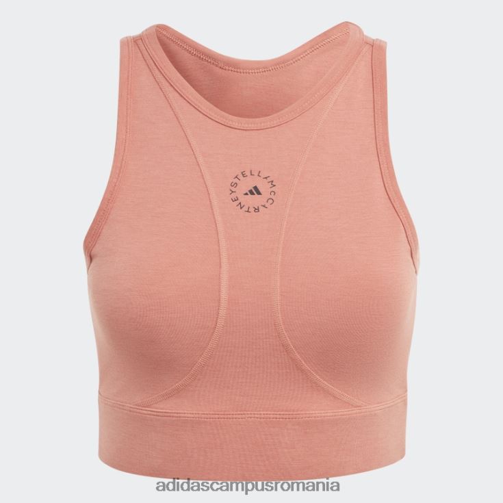 adidas campus romania de stella mccartney truestrength yoga crop top pământ unisex pământ/negru J266N217285