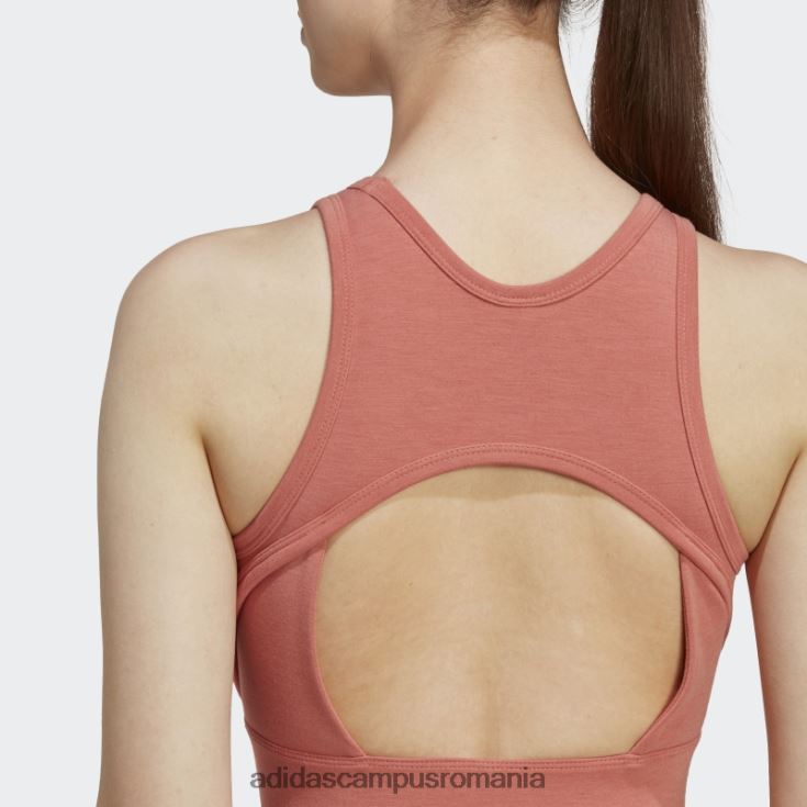 adidas campus romania de stella mccartney truestrength yoga crop top pământ unisex pământ/negru J266N217285