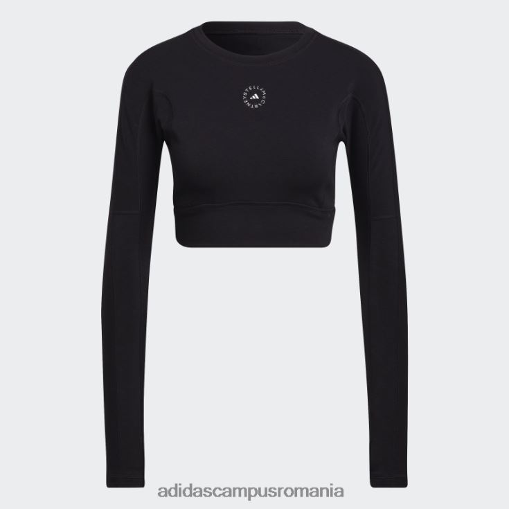 adidas campus romania de stella negru mccartney truestrength trunchiat mânecă lungă fierbinte unisex negru J266N22377