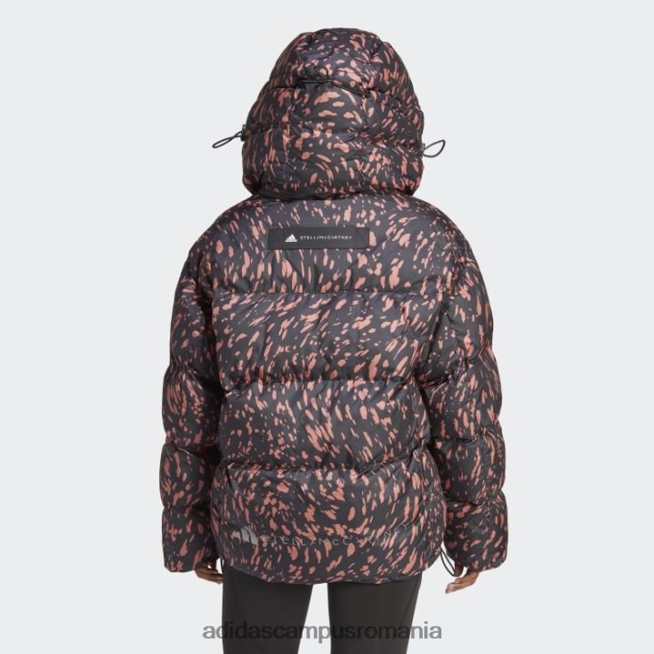 adidas campus romania earth by stella mccartney jachetă de iarnă căptușită de lungime mijlocie imprimată unisex pământ/negru J266N217086