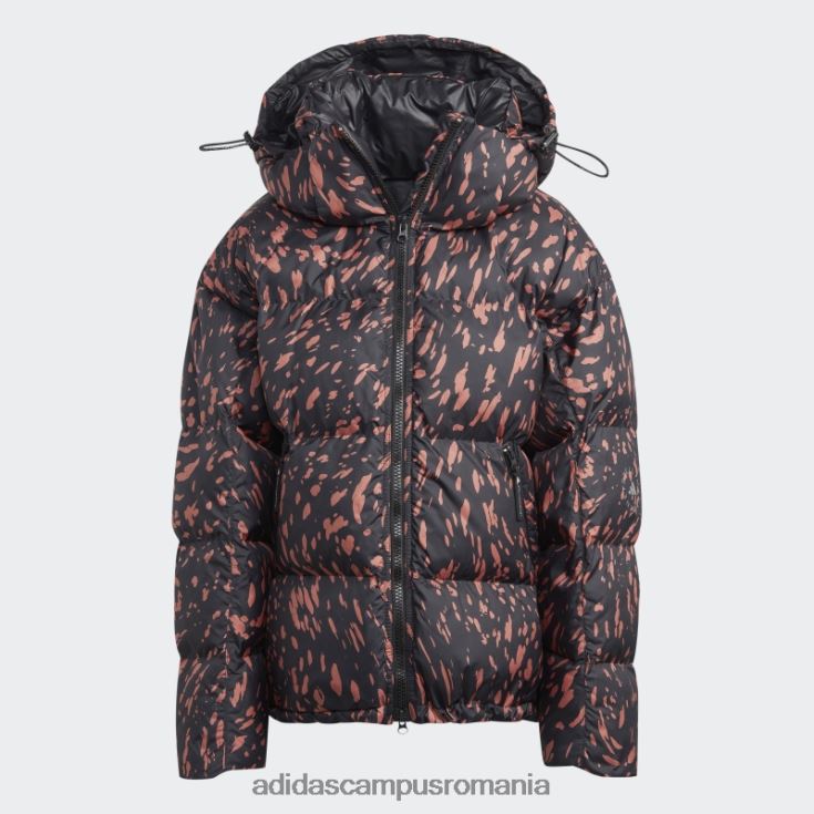 adidas campus romania earth by stella mccartney jachetă de iarnă căptușită de lungime mijlocie imprimată unisex pământ/negru J266N217086