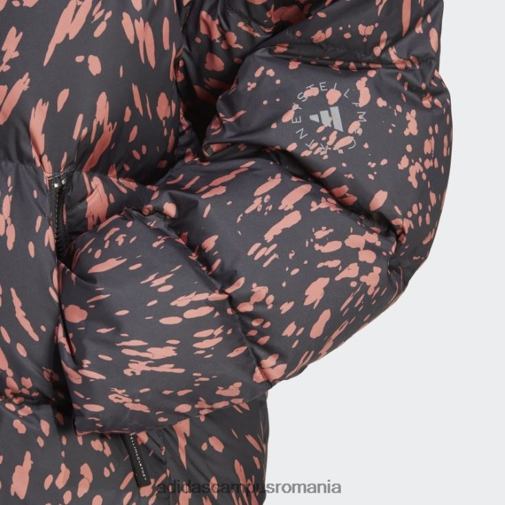 adidas campus romania earth by stella mccartney jachetă de iarnă căptușită de lungime mijlocie imprimată unisex pământ/negru J266N217086