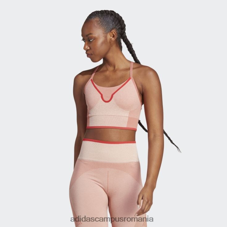 adidas campus romania earth by stella mccartney sutien sport cu suport mediu fierbinte unisex pământ/migdale/cayenne ars J266N223758