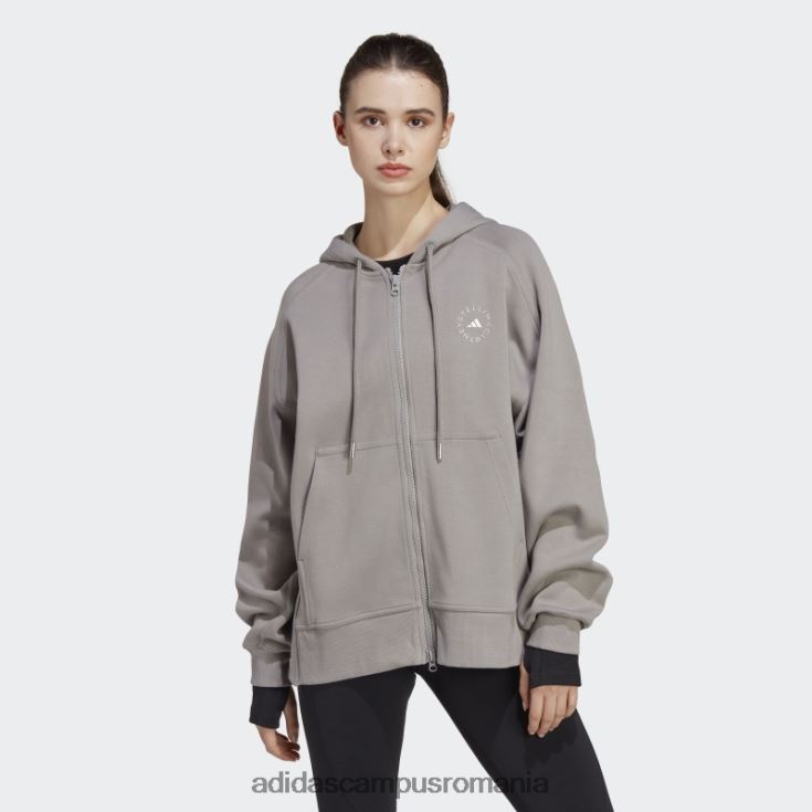 adidas campus romania hanorac cu fermoar complet, gri porumbel de stella mccartney unisex gri porumbel J266N216662