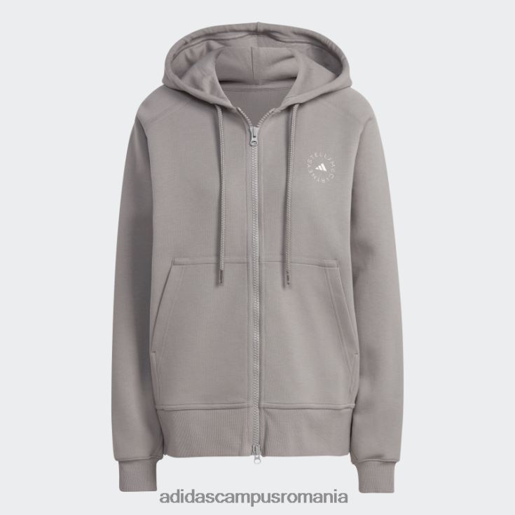 adidas campus romania hanorac cu fermoar complet, gri porumbel de stella mccartney unisex gri porumbel J266N216662