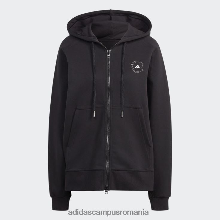 adidas campus romania hanorac negru by stella mccartney cu fermoar complet unisex alb negru J266N210055