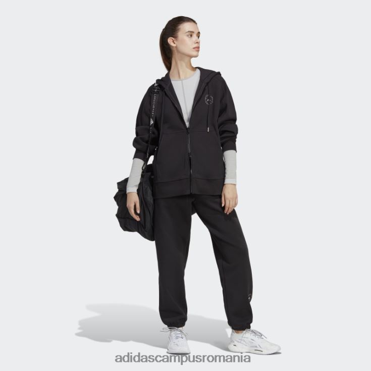 adidas campus romania hanorac negru by stella mccartney cu fermoar complet unisex alb negru J266N210055