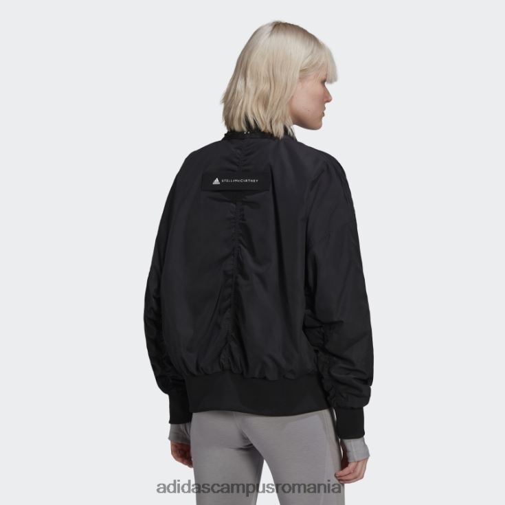adidas campus romania jachetă bomber țesătă neagră de stella mccartney la modă unisex negru J266N210096