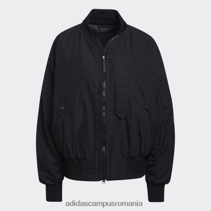 adidas campus romania jachetă bomber țesătă neagră de stella mccartney la modă unisex negru J266N210096
