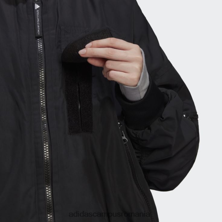 adidas campus romania jachetă bomber țesătă neagră de stella mccartney la modă unisex negru J266N210096
