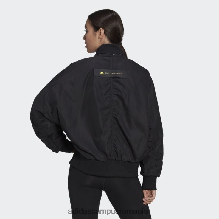 adidas campus romania jachetă bomber împletită neagră by stella mccartney unisex negru/galben șoc J266N210174