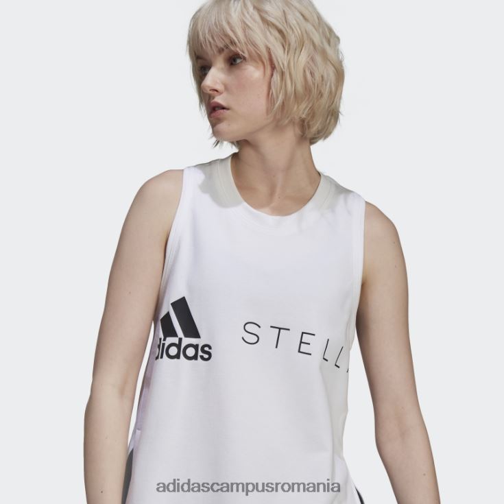 adidas campus romania maiou cu logo alb fashion by stella mccartney sportswear unisex alb J266N22314