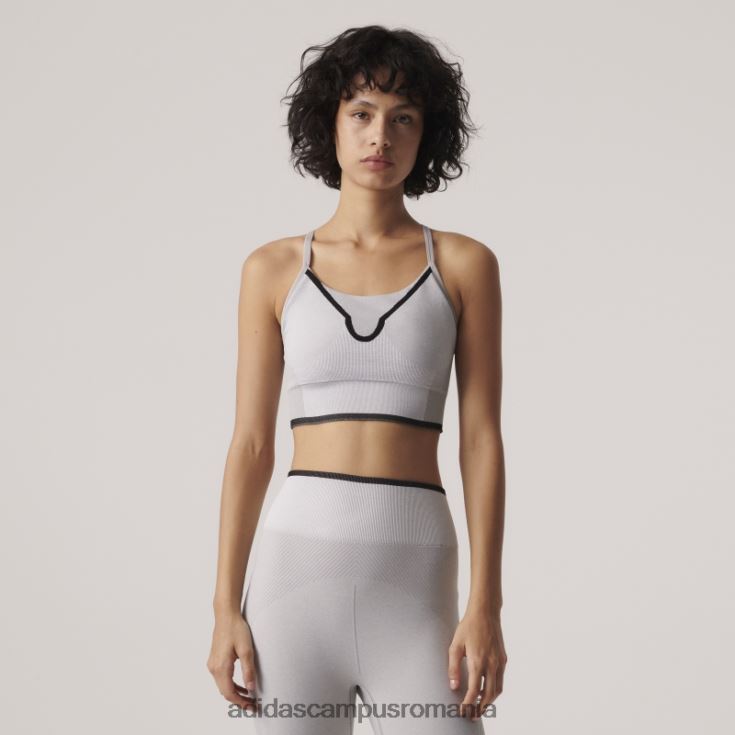 adidas campus romania mgh solid grey by stella mccartney sutien sport cu suport mediu fashion unisex mgh solid gri/alb/negru J266N223756