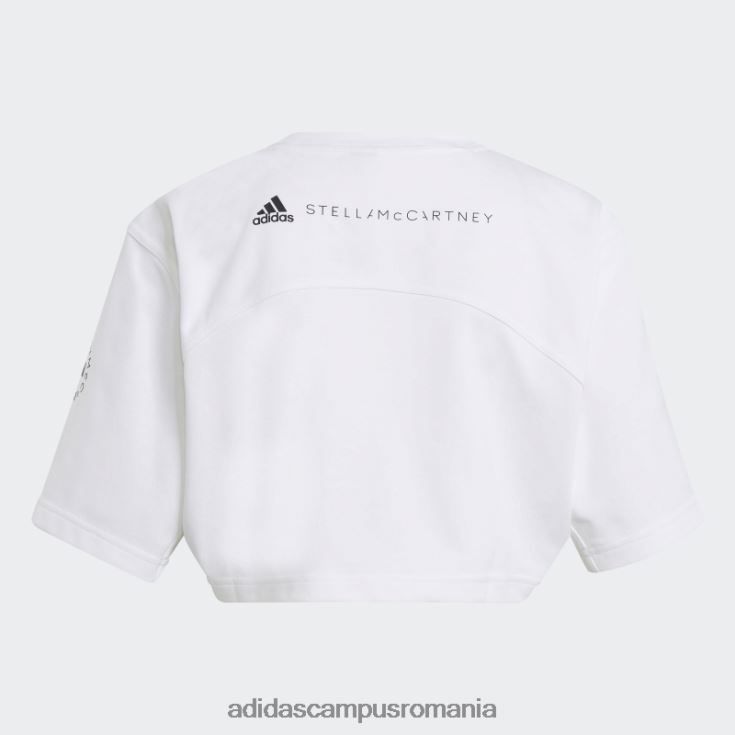 adidas campus romania modă albă de stella mccartney viitorul teren de joacă crop top unisex alb J266N216660