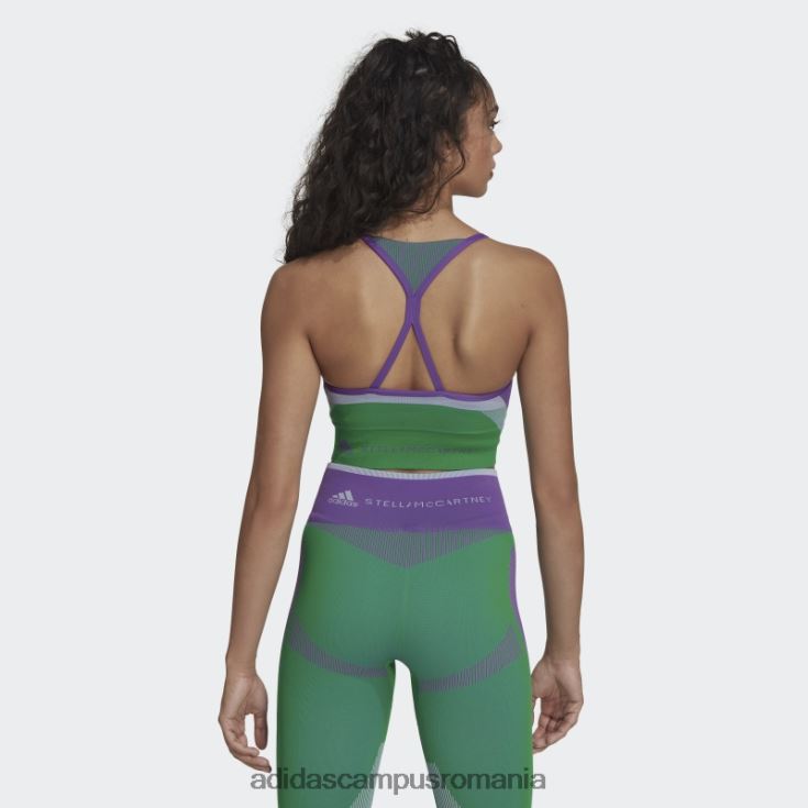 adidas campus romania mov de stella mccartney sutien de susținere ușoară tricot yoga truestrength unisex violet/verde/violet deplasat J266N22513