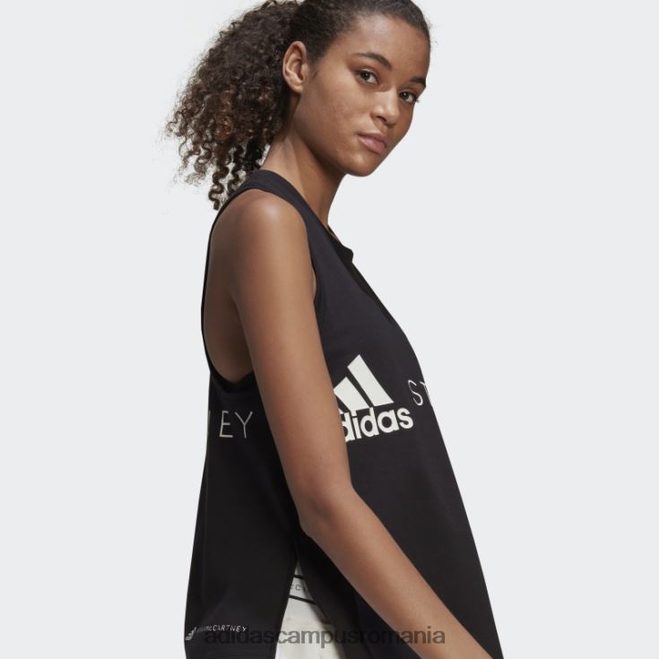 adidas campus romania negru de stella mccartney îmbrăcăminte sport logo tank top fierbinte unisex negru J266N216918