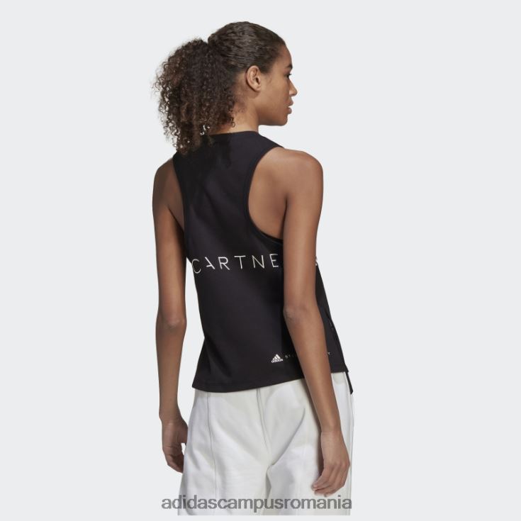 adidas campus romania negru de stella mccartney îmbrăcăminte sport logo tank top fierbinte unisex negru J266N216918
