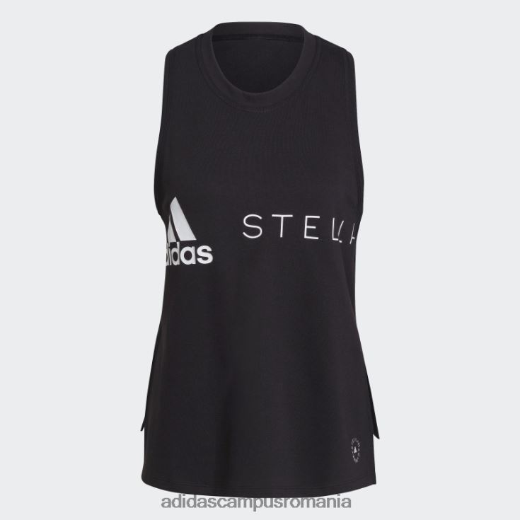 adidas campus romania negru de stella mccartney îmbrăcăminte sport logo tank top fierbinte unisex negru J266N216918