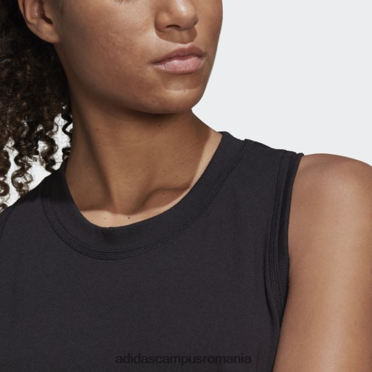 adidas campus romania negru de stella mccartney îmbrăcăminte sport logo tank top fierbinte unisex negru J266N216918